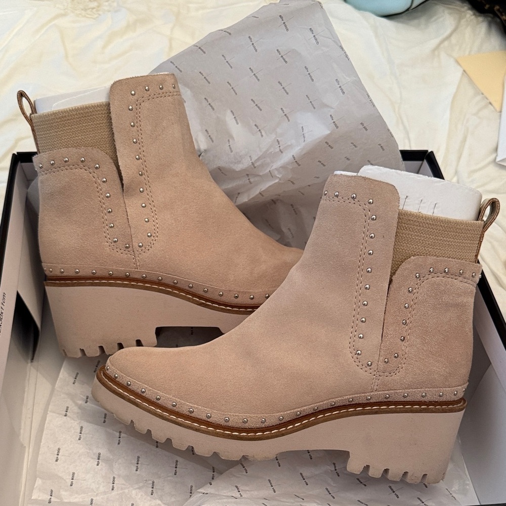 Dolce Vita Dune Suede Studded Ankle Boots